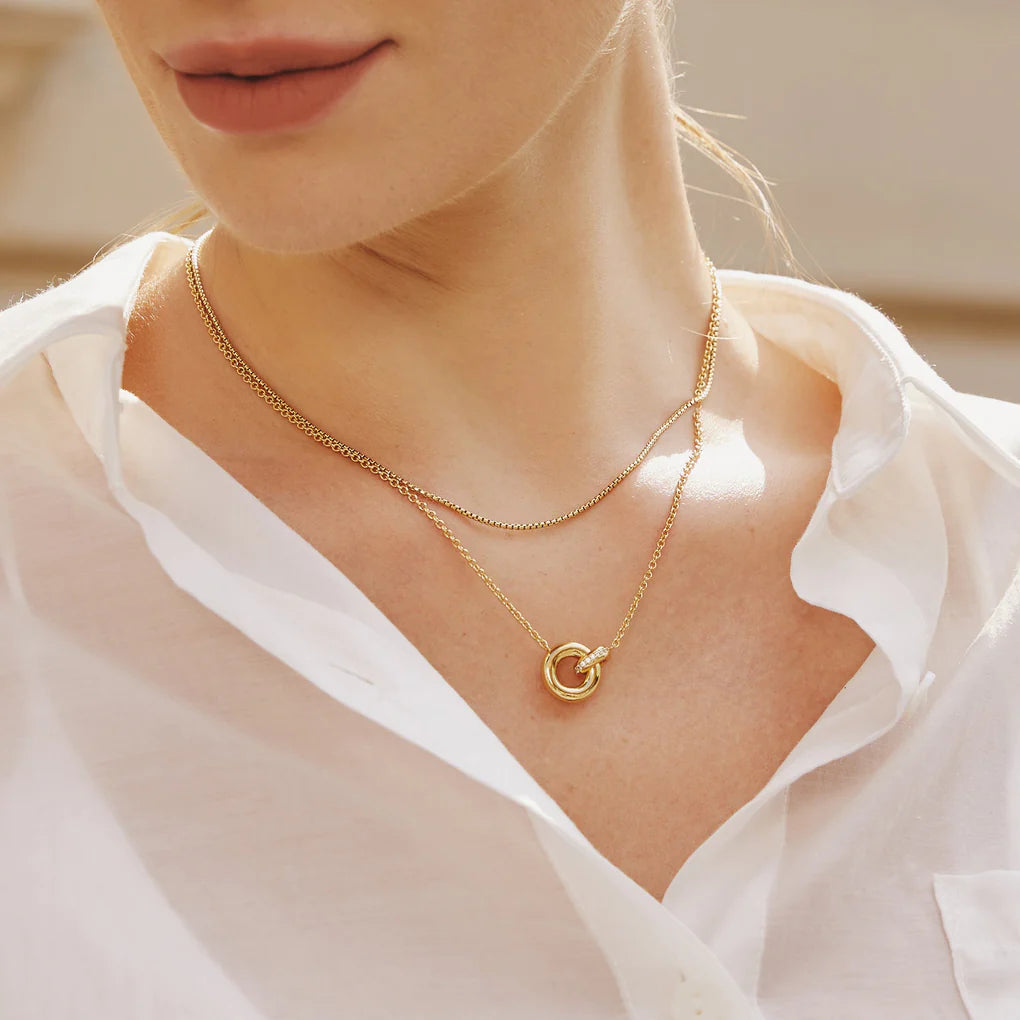 gold linked necklace