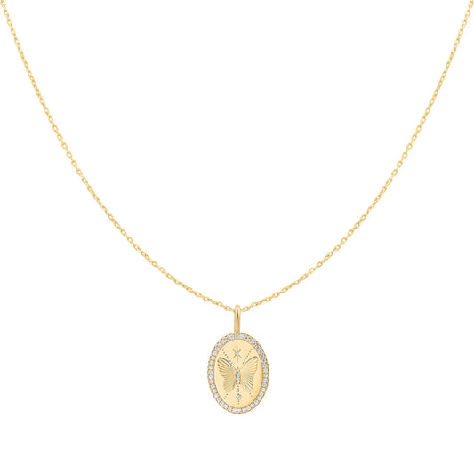 gold butterfly necklace