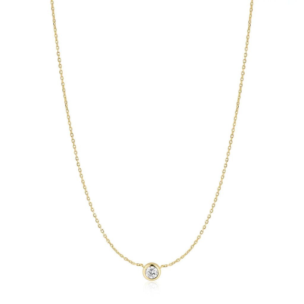 Gold Just Your Solitaire Necklace