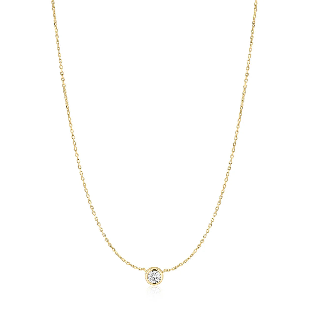 Gold Just Your Solitaire Necklace