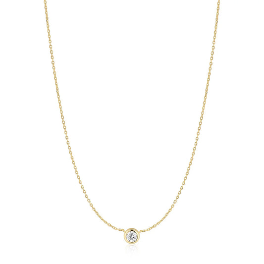 Gold Just Your Solitaire Necklace