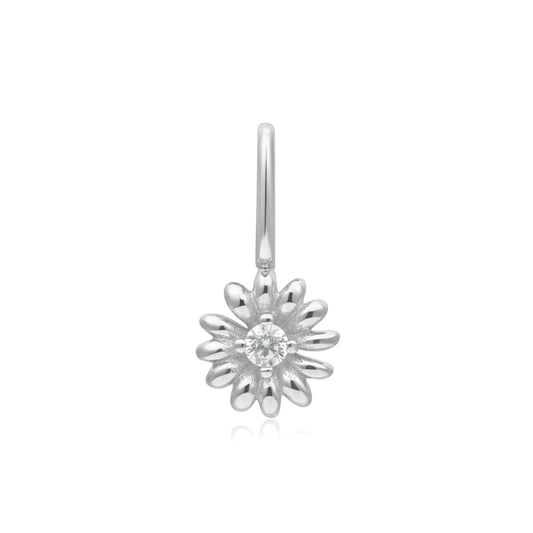 silver daisy charm