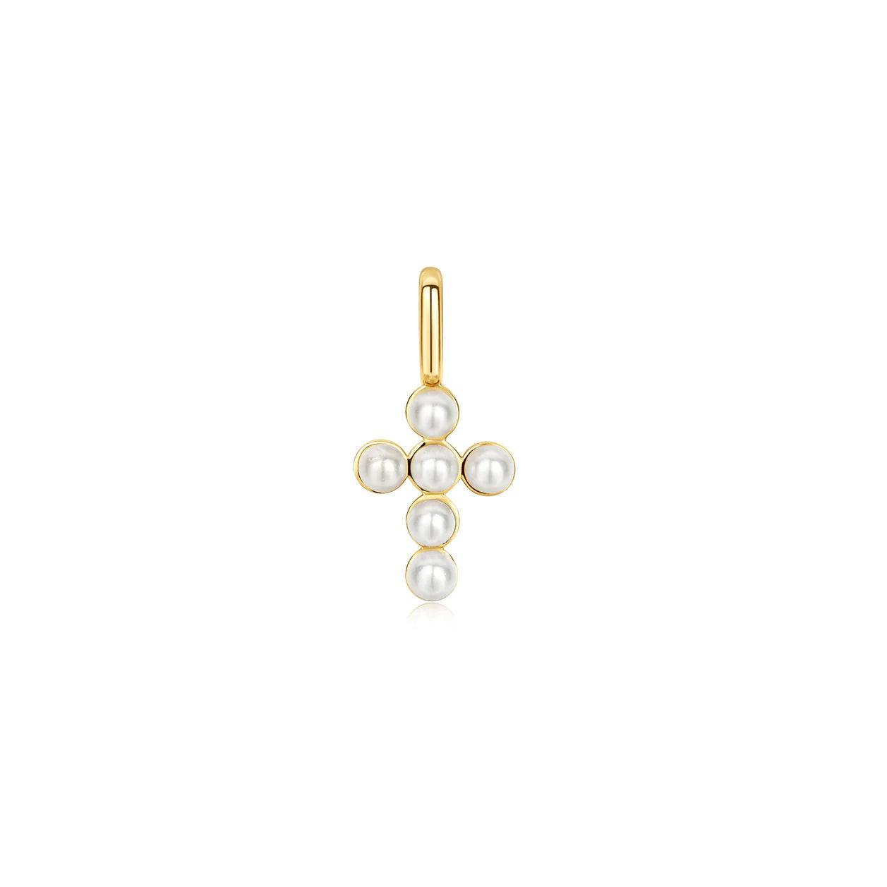 Pearl Cross Charm