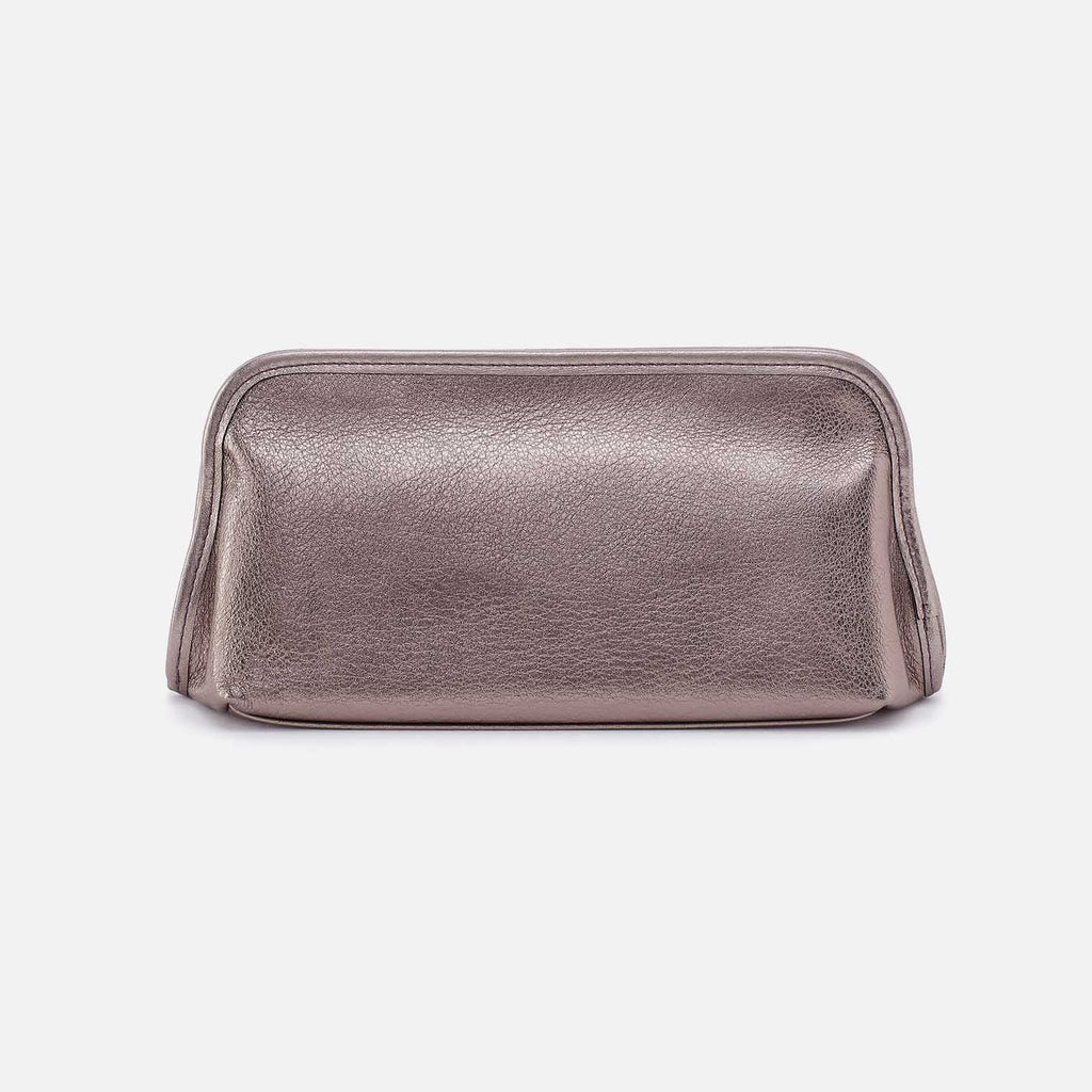 Beauty Brush Case in Metallic Pewter