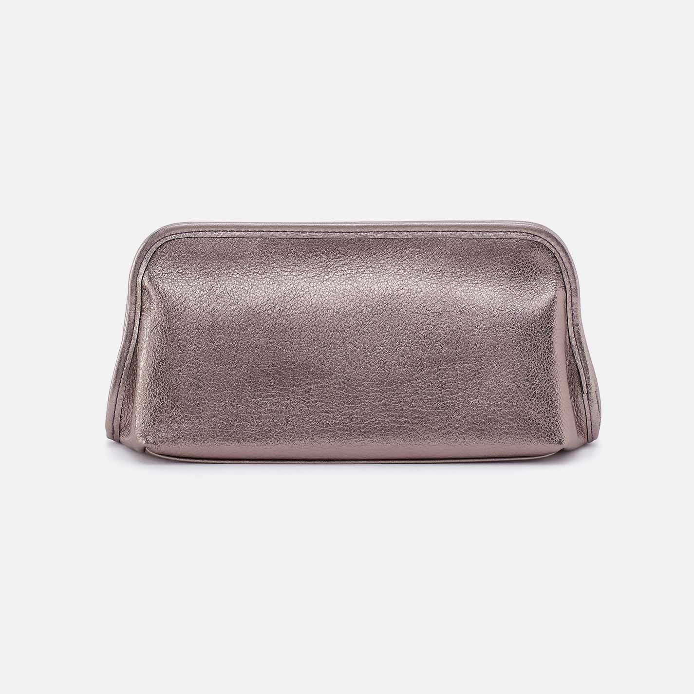 Beauty Brush Case in Metallic Pewter