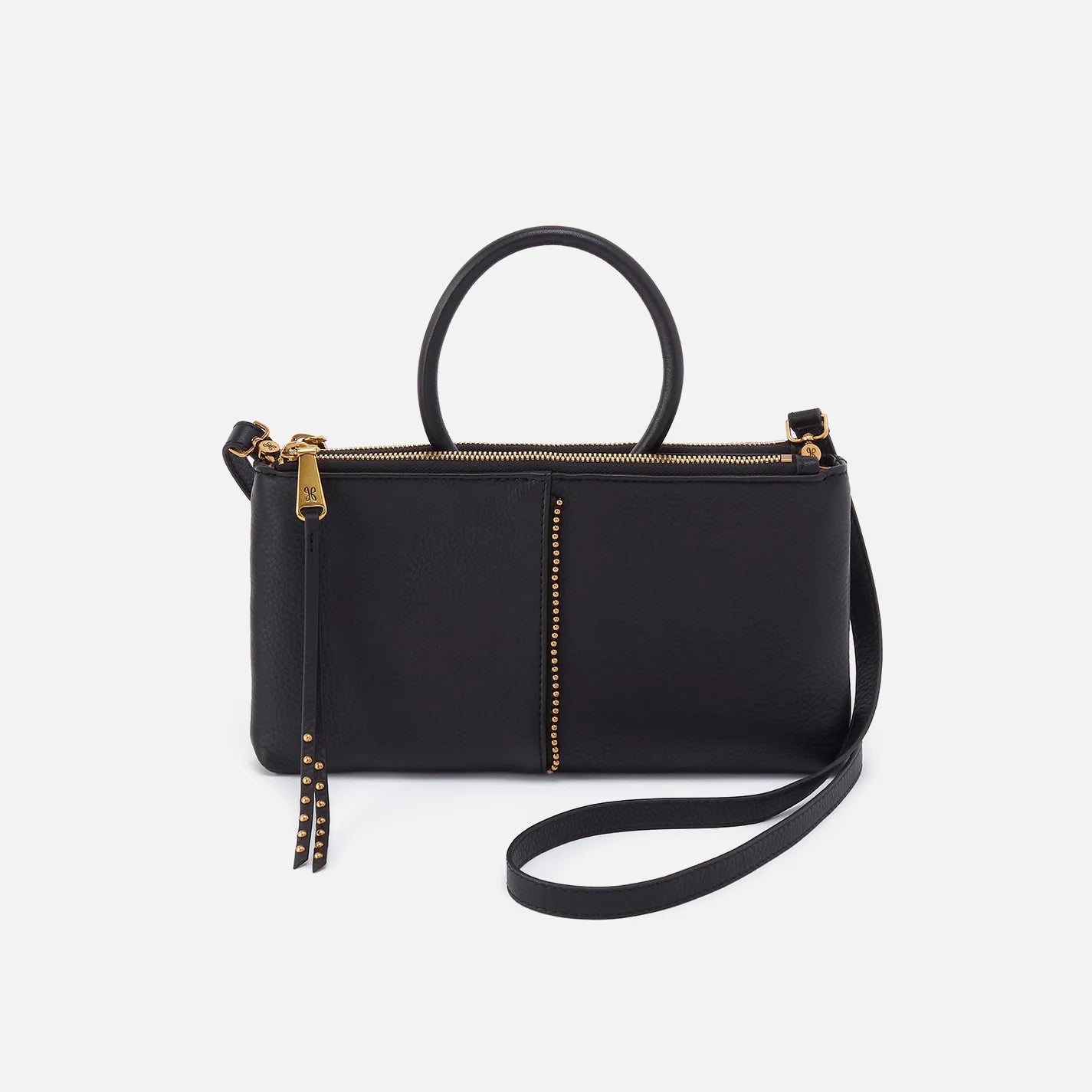 Sable Crossbody in Pebbled Black