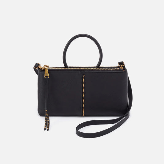 Sable Crossbody in Pebbled Black