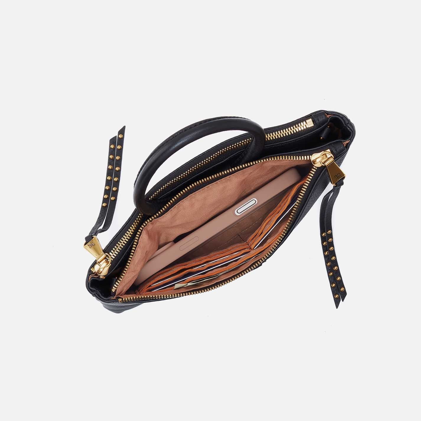 Sable Crossbody in Pebbled Black