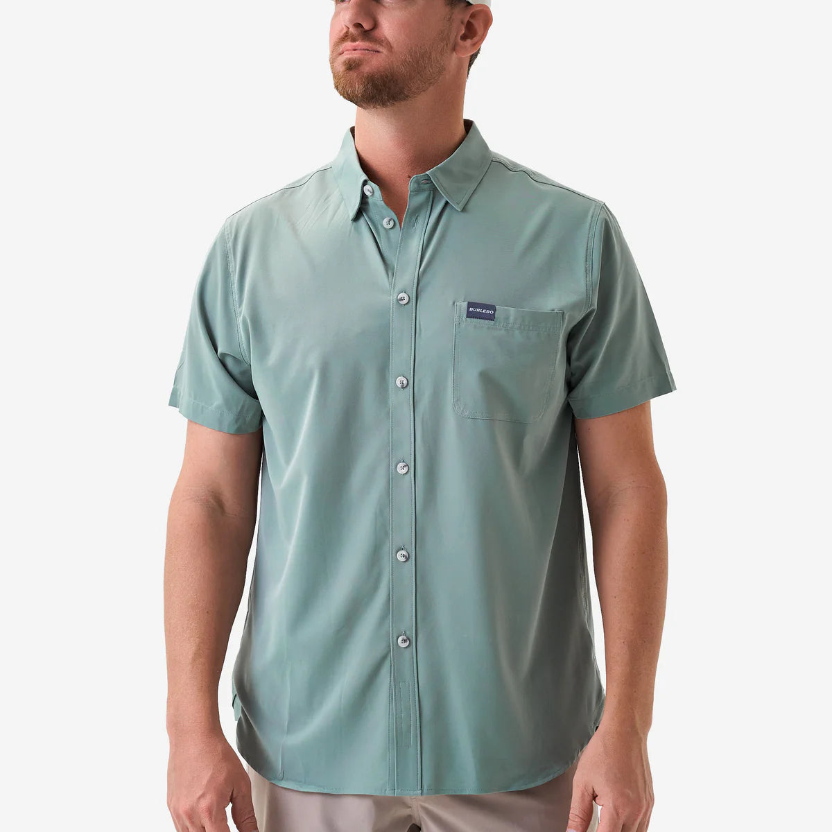 Sage Performance Button Up