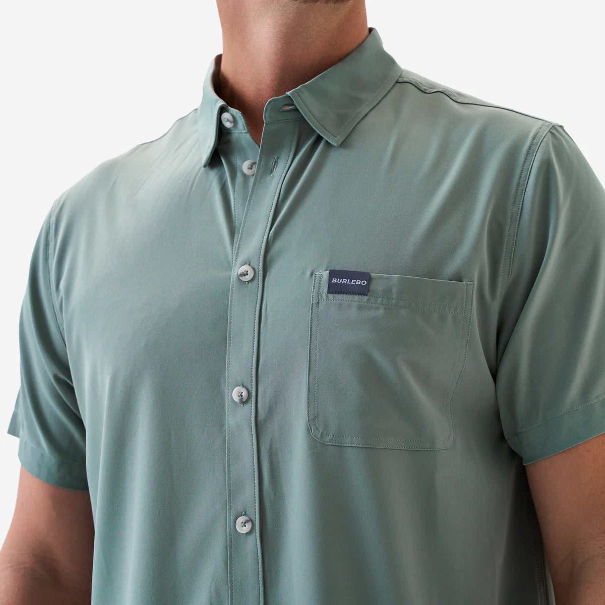 Sage Performance Button Up