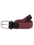 Maroon and Grey Stretch Belt