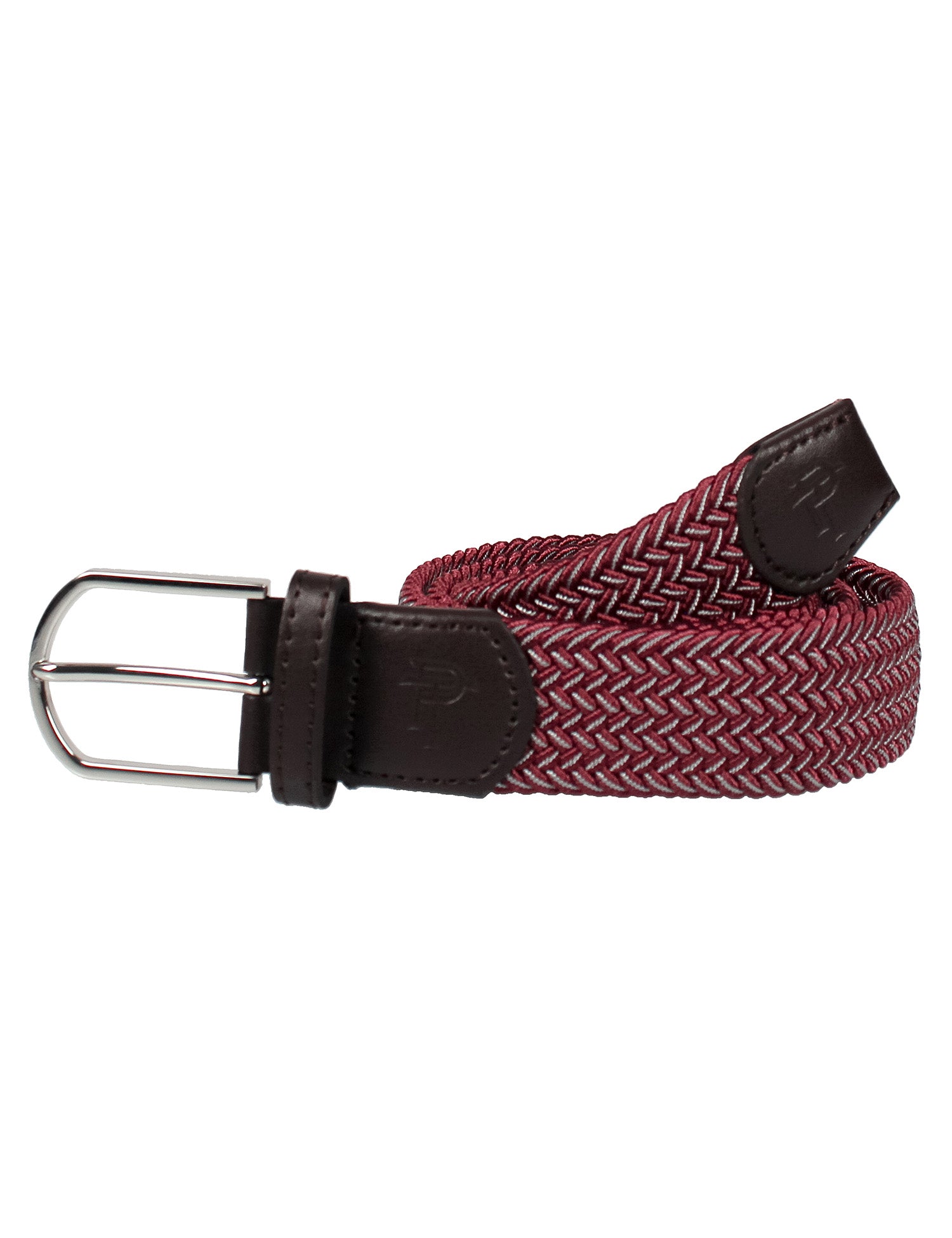 Maroon and Grey Stretch Belt