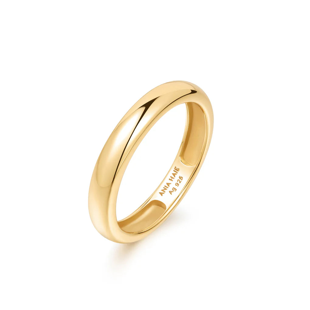 gold curve dome band