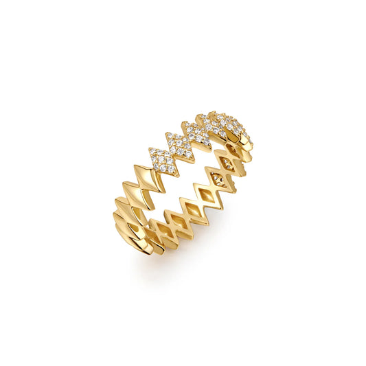 half pave sparkle ring
