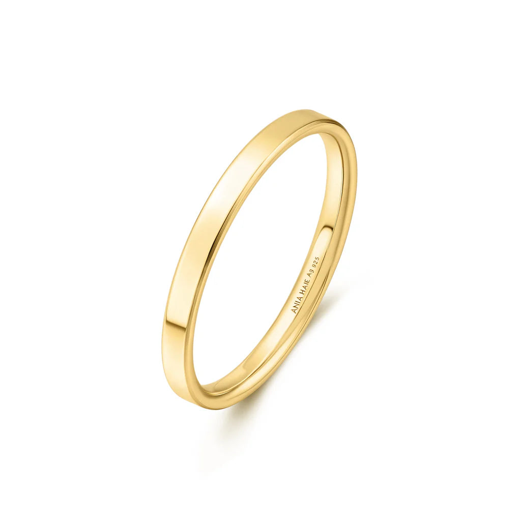 gold 2mm smooth band