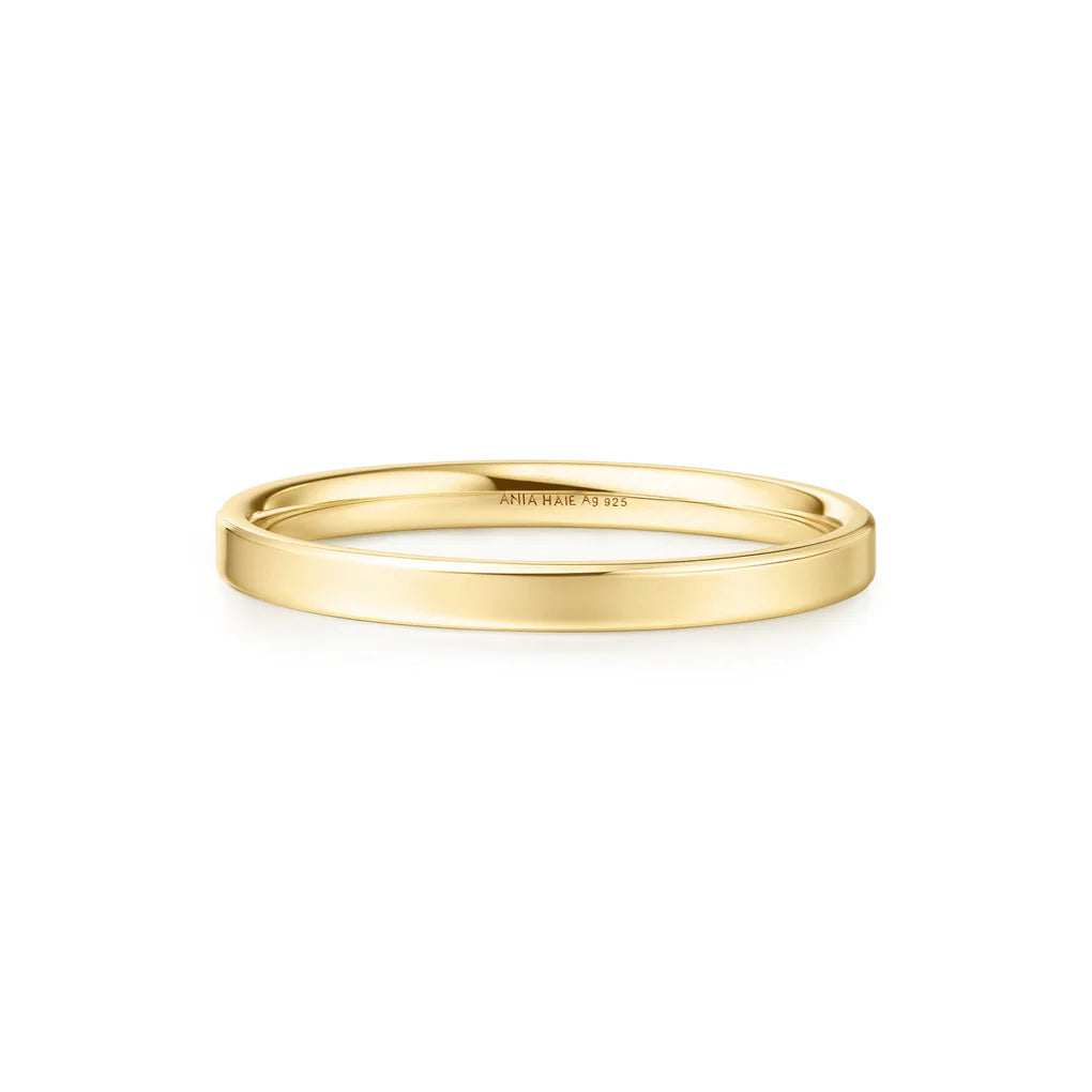 gold 2mm smooth band