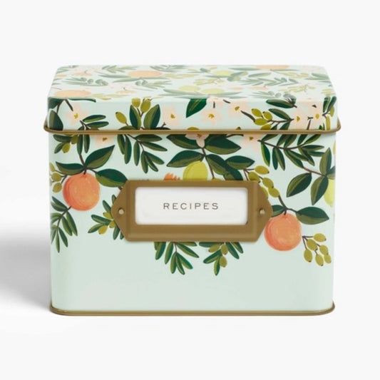 citrus floral recipe box