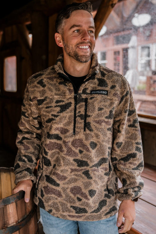 sherpa quarter zip - Rocky Mountain camo