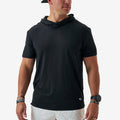 Black Short Sleeve Hoodie