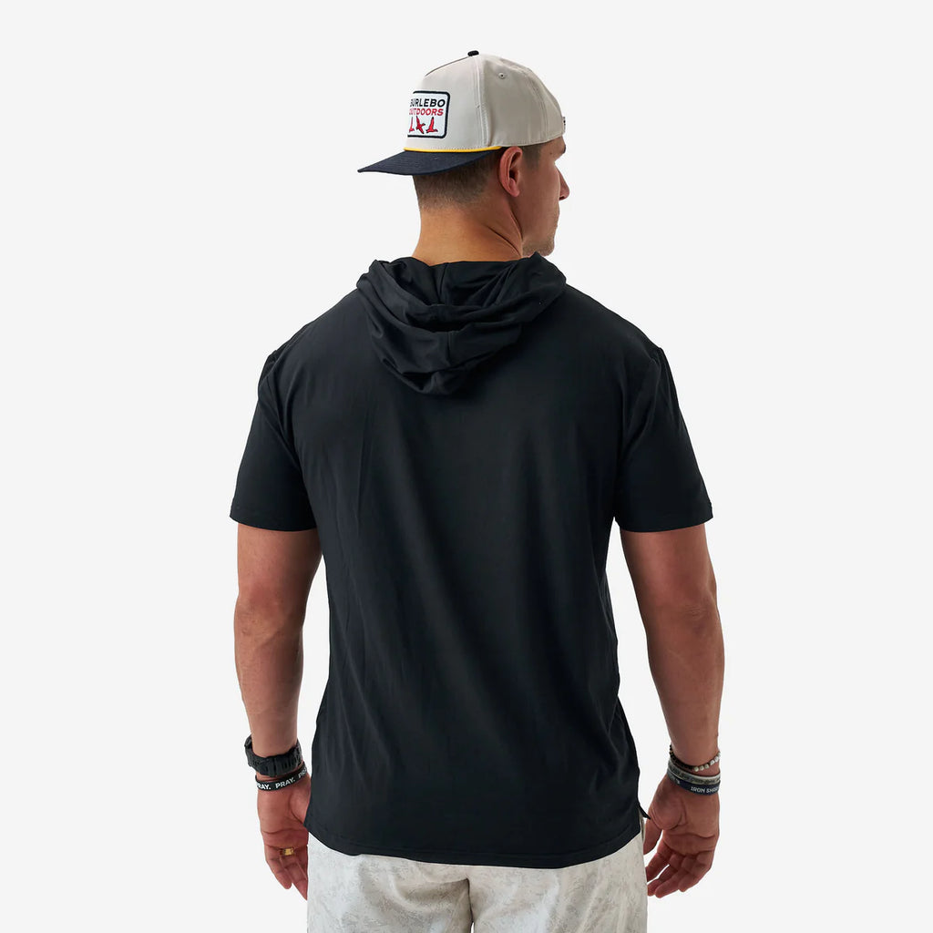 Black Short Sleeve Hoodie
