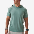 Sage Short Sleeve Performance Hoodie