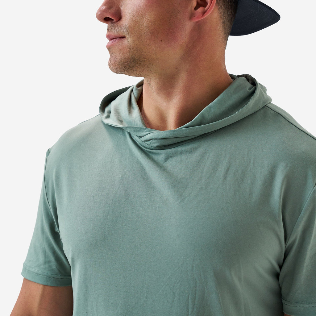 Sage Short Sleeve Performance Hoodie