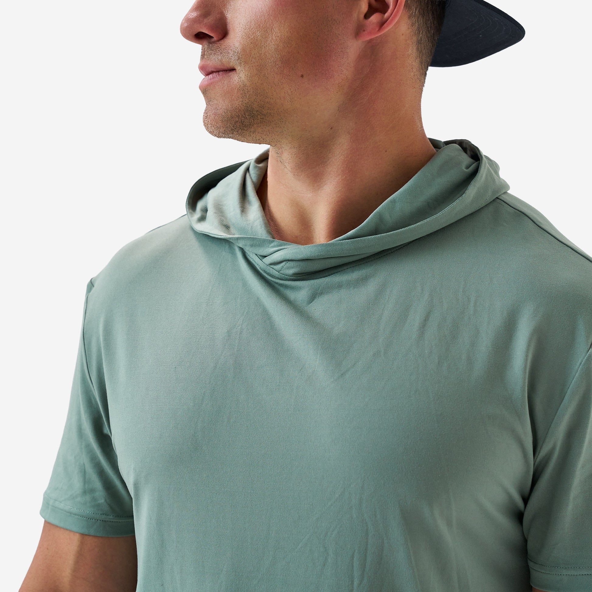 Sage Short Sleeve Performance Hoodie