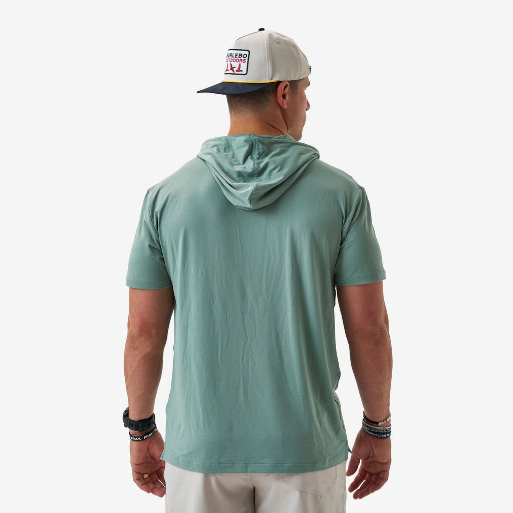 Sage Short Sleeve Performance Hoodie