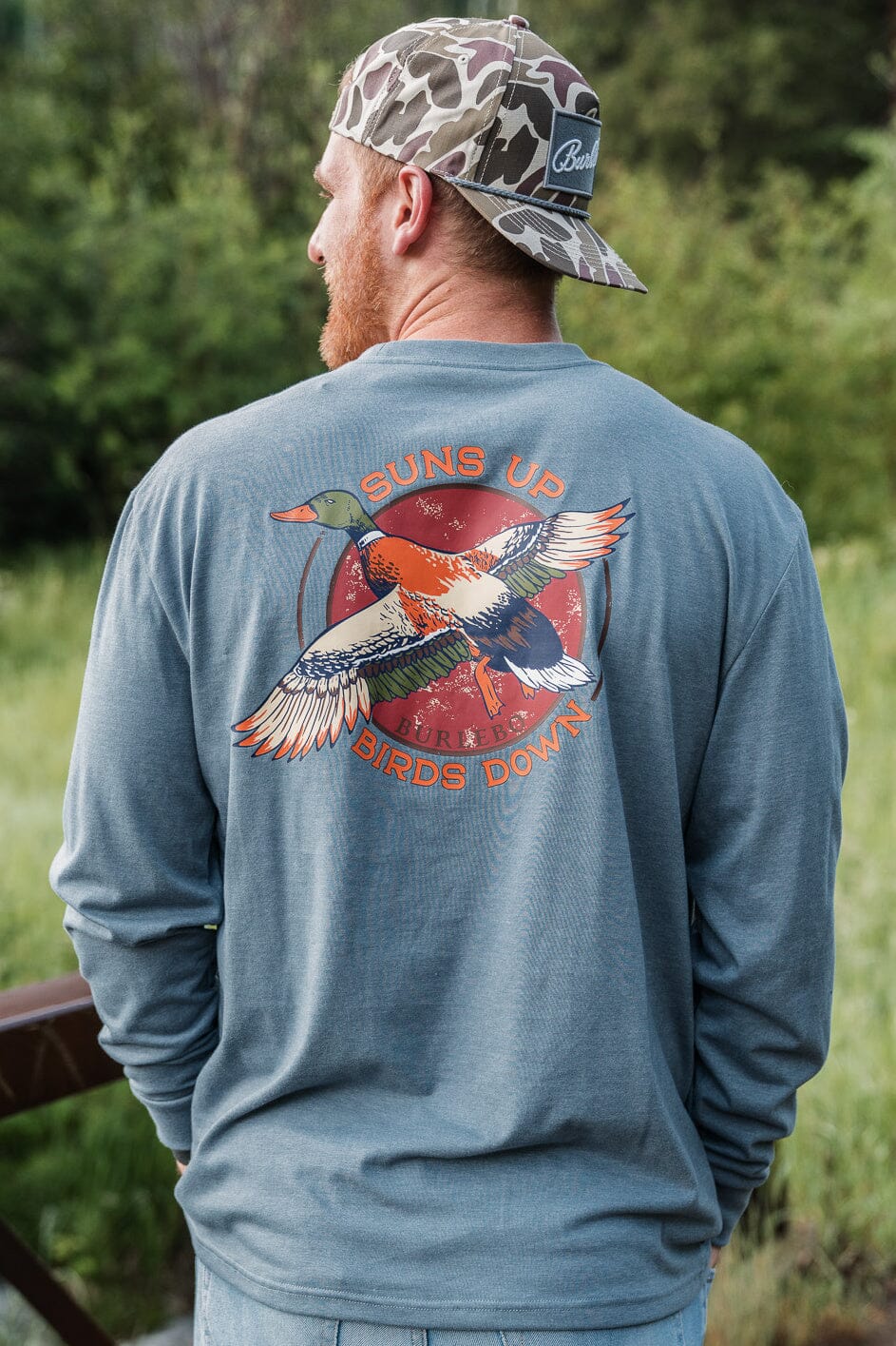 suns up birds down tee