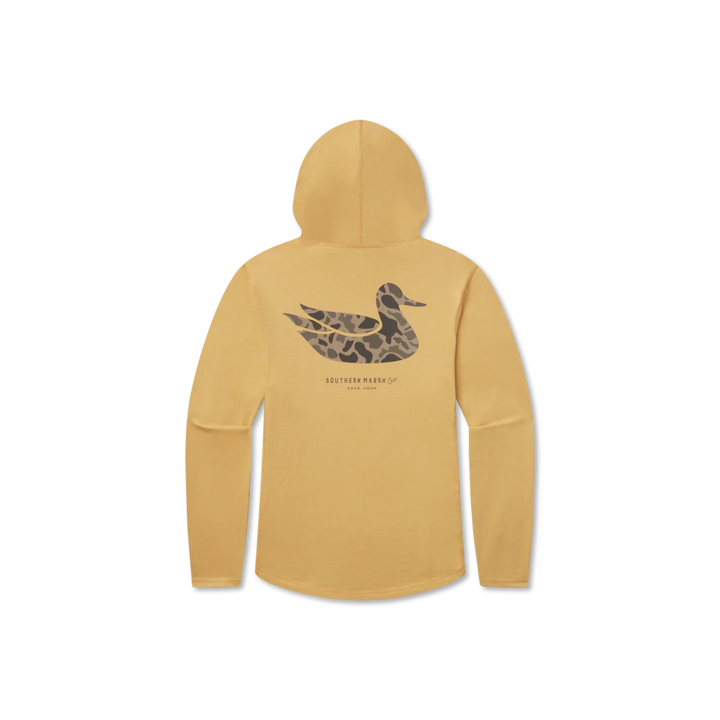Hoodie Tee - Khaki Gold