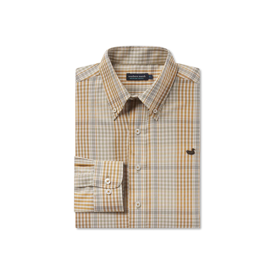 Edgefield Dress Shirt - Khaki Dark Olive