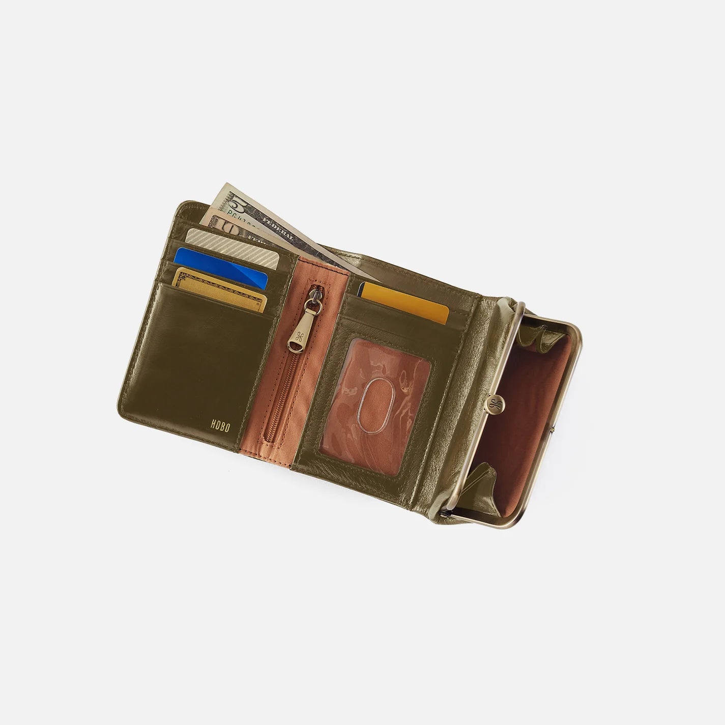 Robin Compact Wallet - Olive Veil