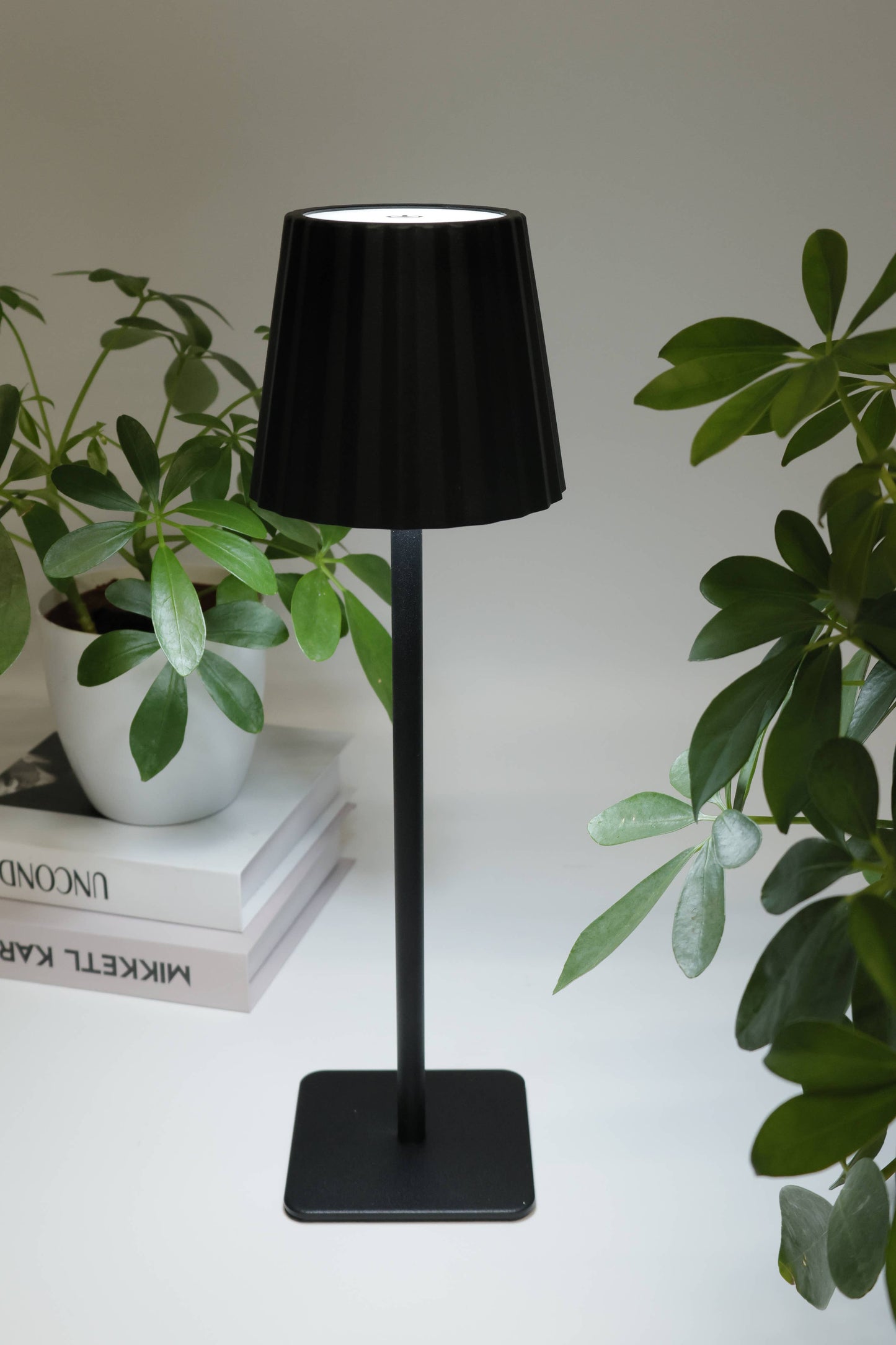 Fluted LED Touch Lamp – Dimmable, USB-C Rechargeable