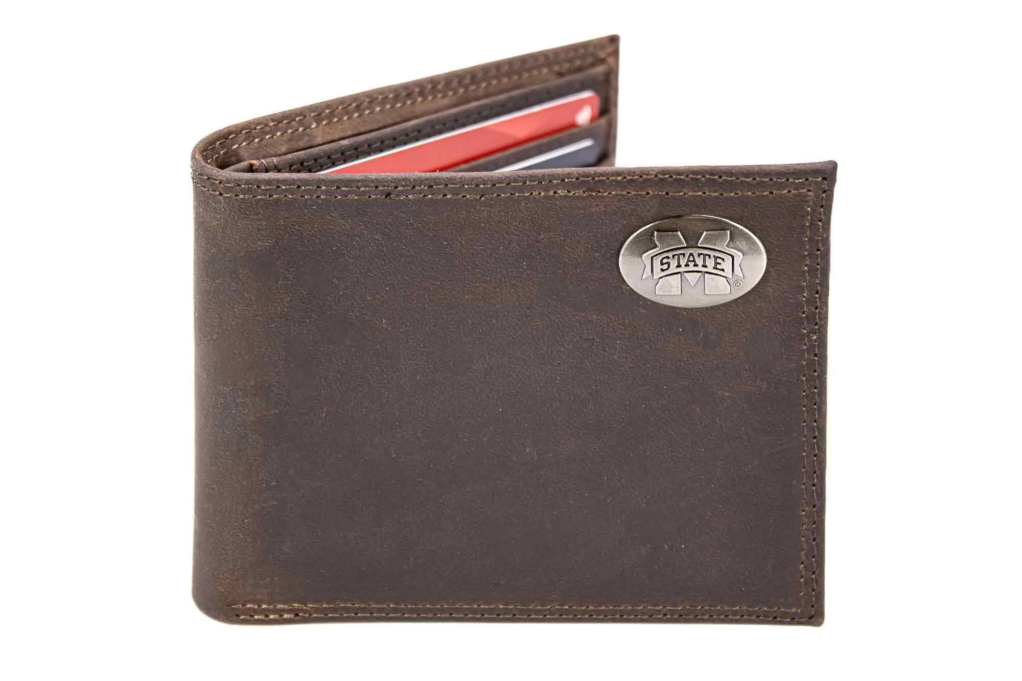 Mississippi State Bulldogs Men's Collegiate Bifold Leather Wallet.