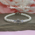 Girl Classic Rhodium Cross Pretty 6.5 " Bracelet  GG-49