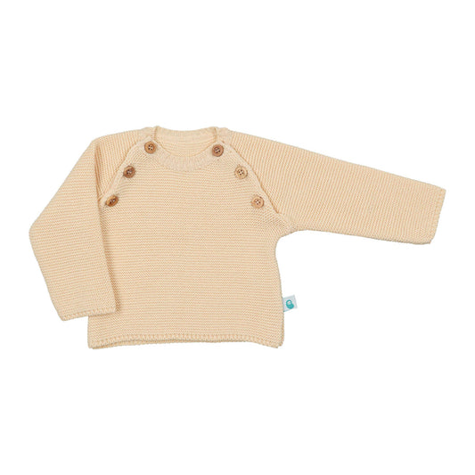 Cotton Knitted Sweater with Buttons for Baby