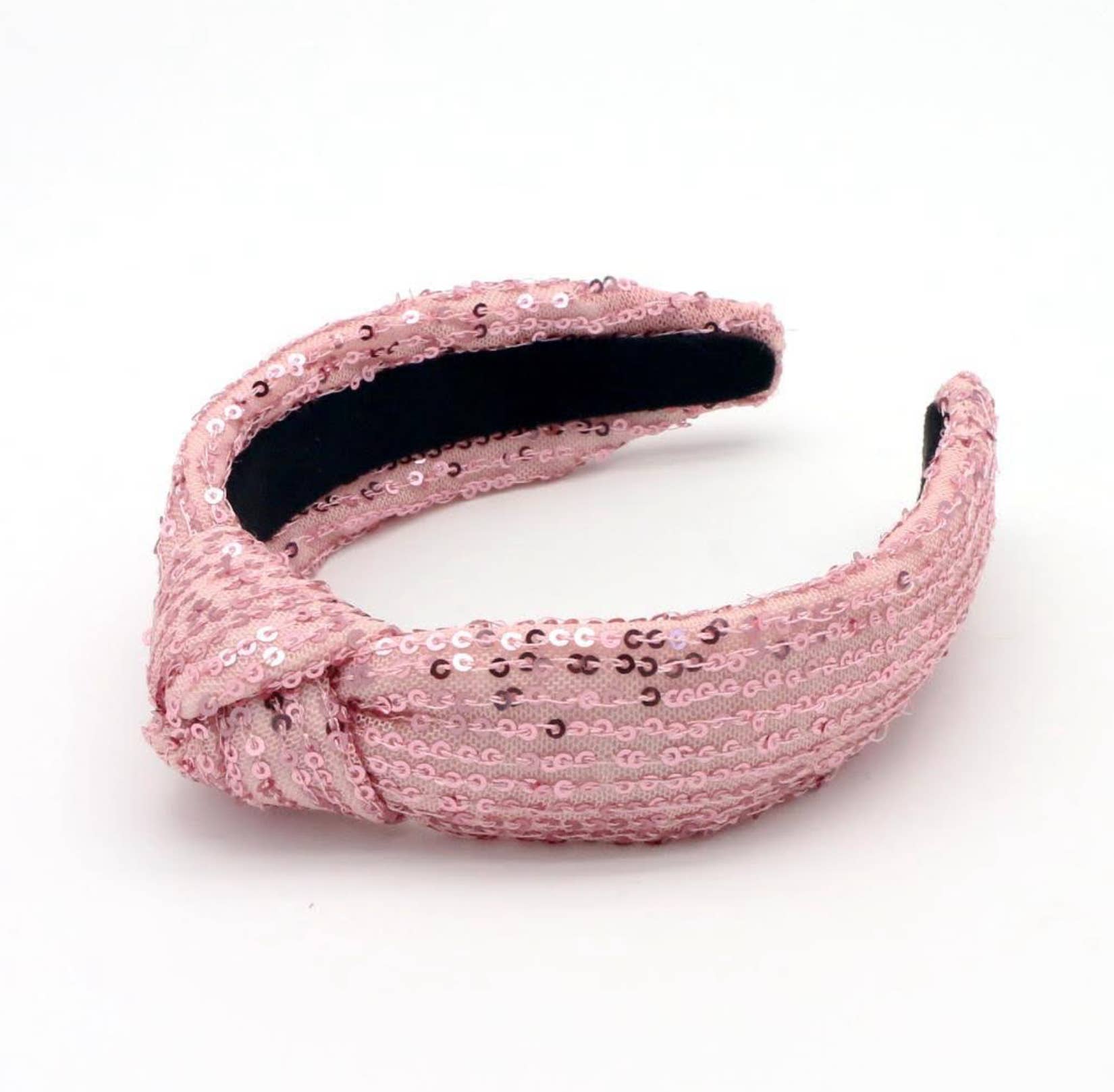 Kid and Tween Pink Sequin Knotted Headband