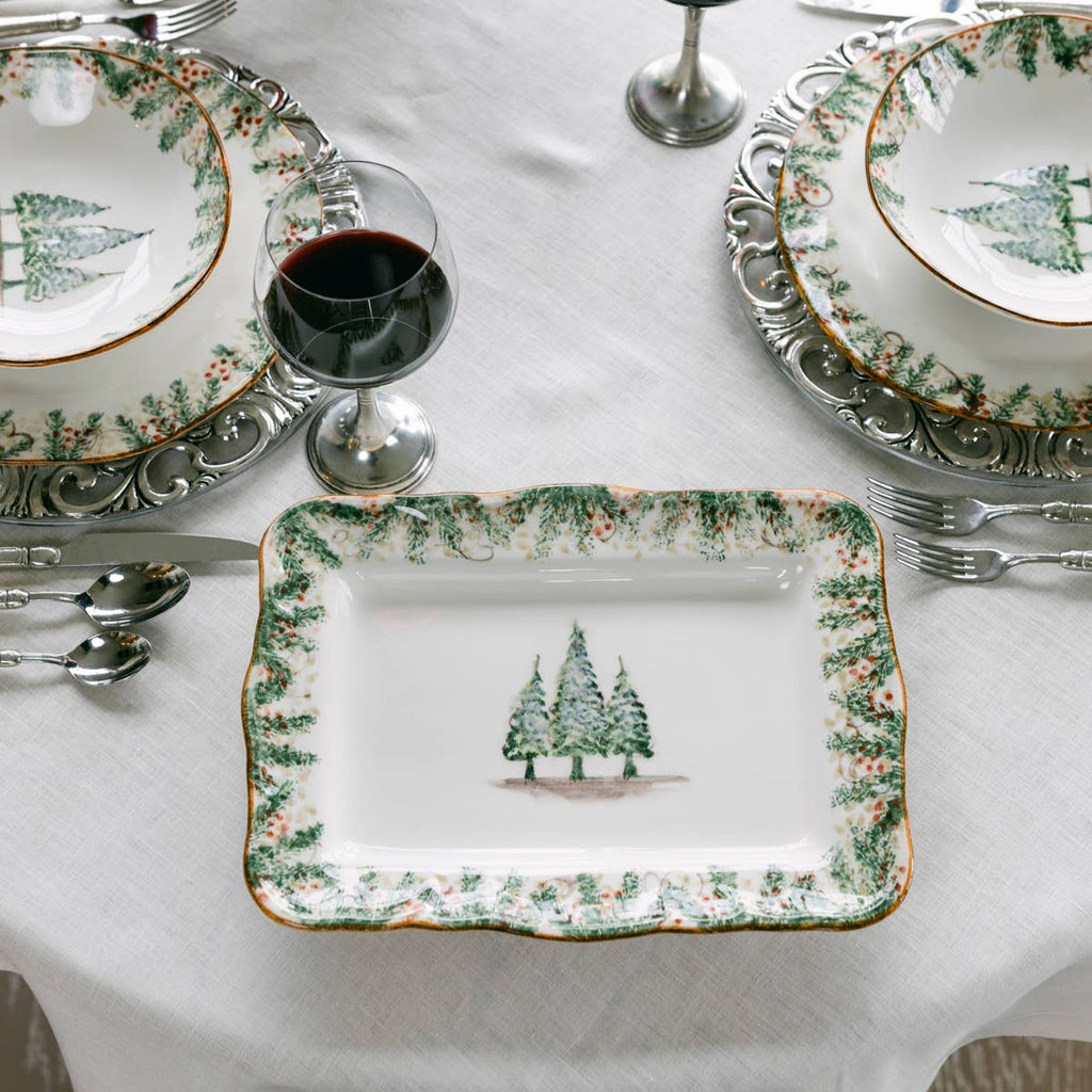 Natale Scalloped Medium Rectangular Tray