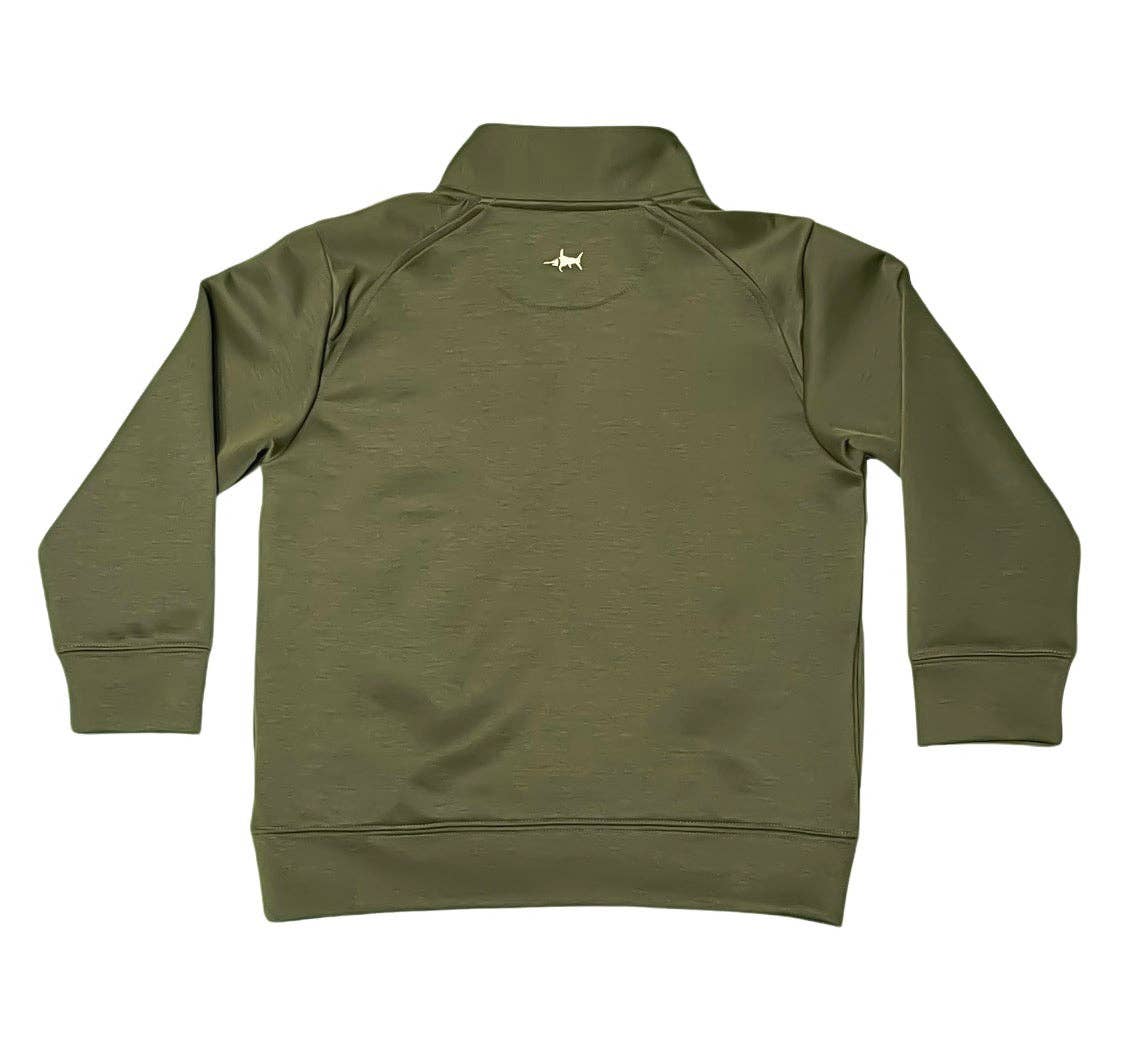 Pierce Performance Pullover Olive Green