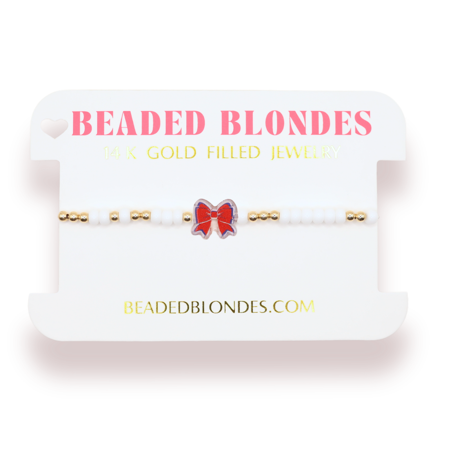 Red and Blue Bow Bracelet
