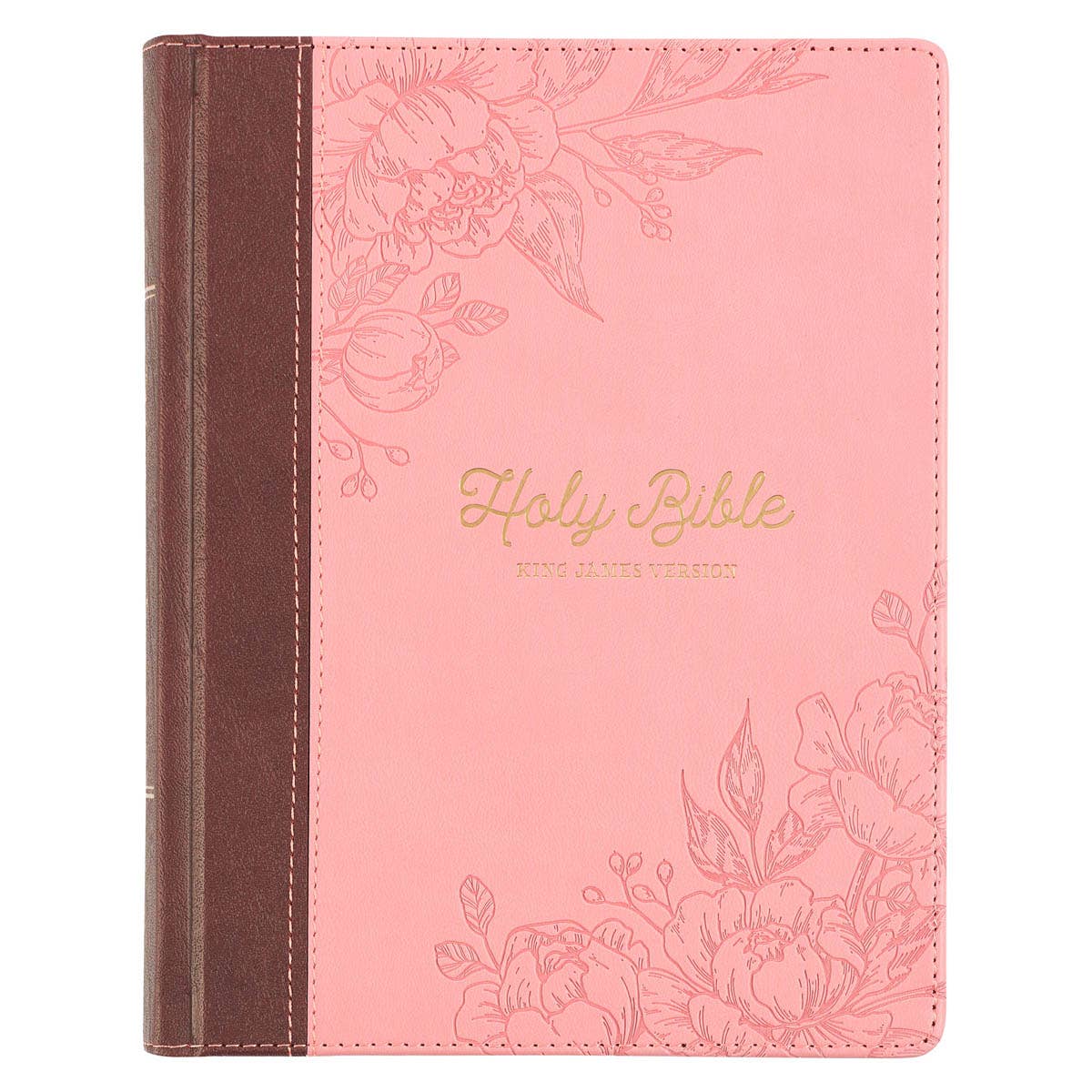 KJV Note-taking Bible Faux Leather HC, Brown/Pink