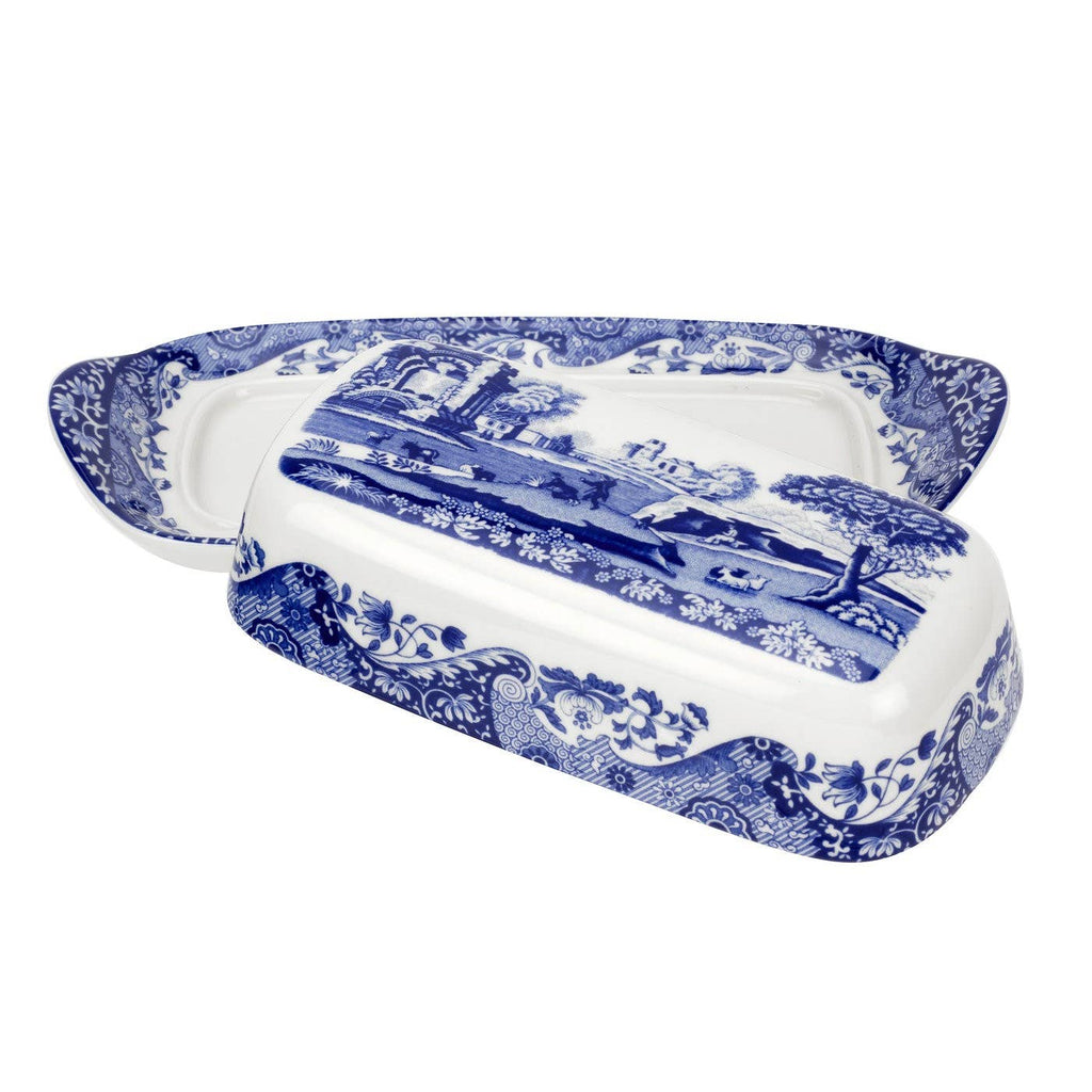 Spode Blue Italian Covered Butter Dish