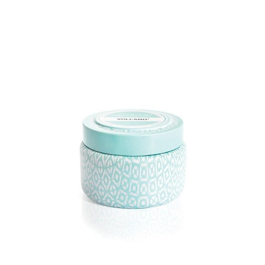 VOLCANO AQUA SIGNATURE PRINTED TRAVEL TIN, 8.5 oz