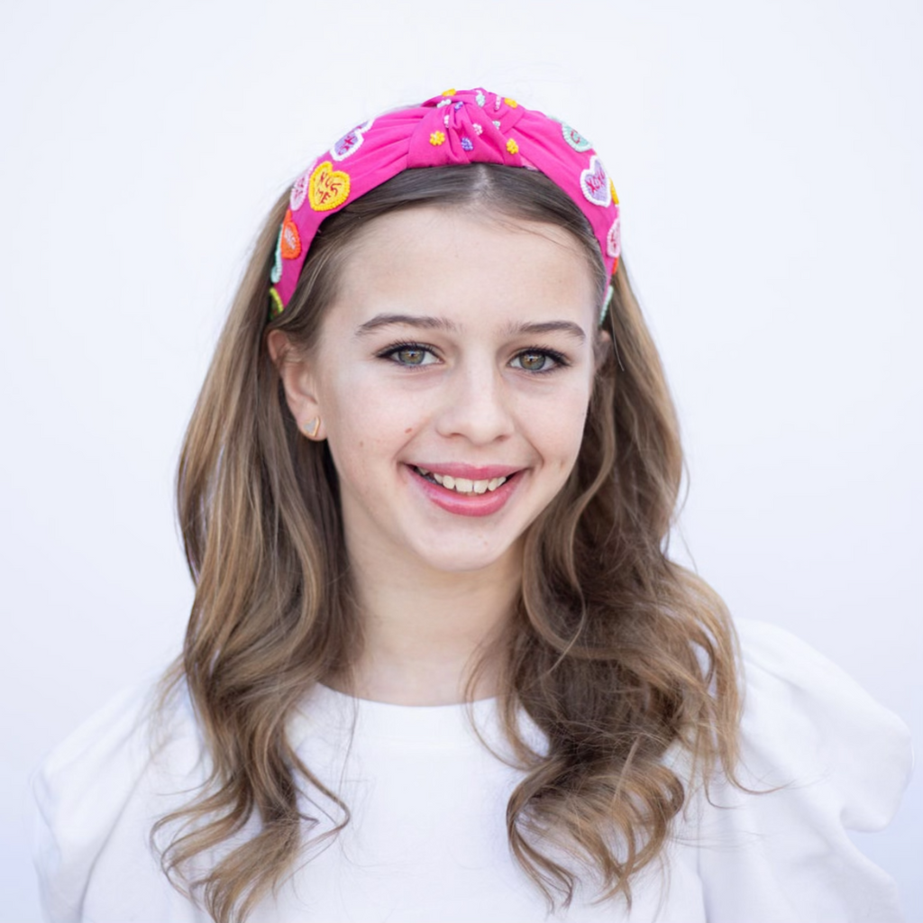 Conversation Heart Knotted Headband