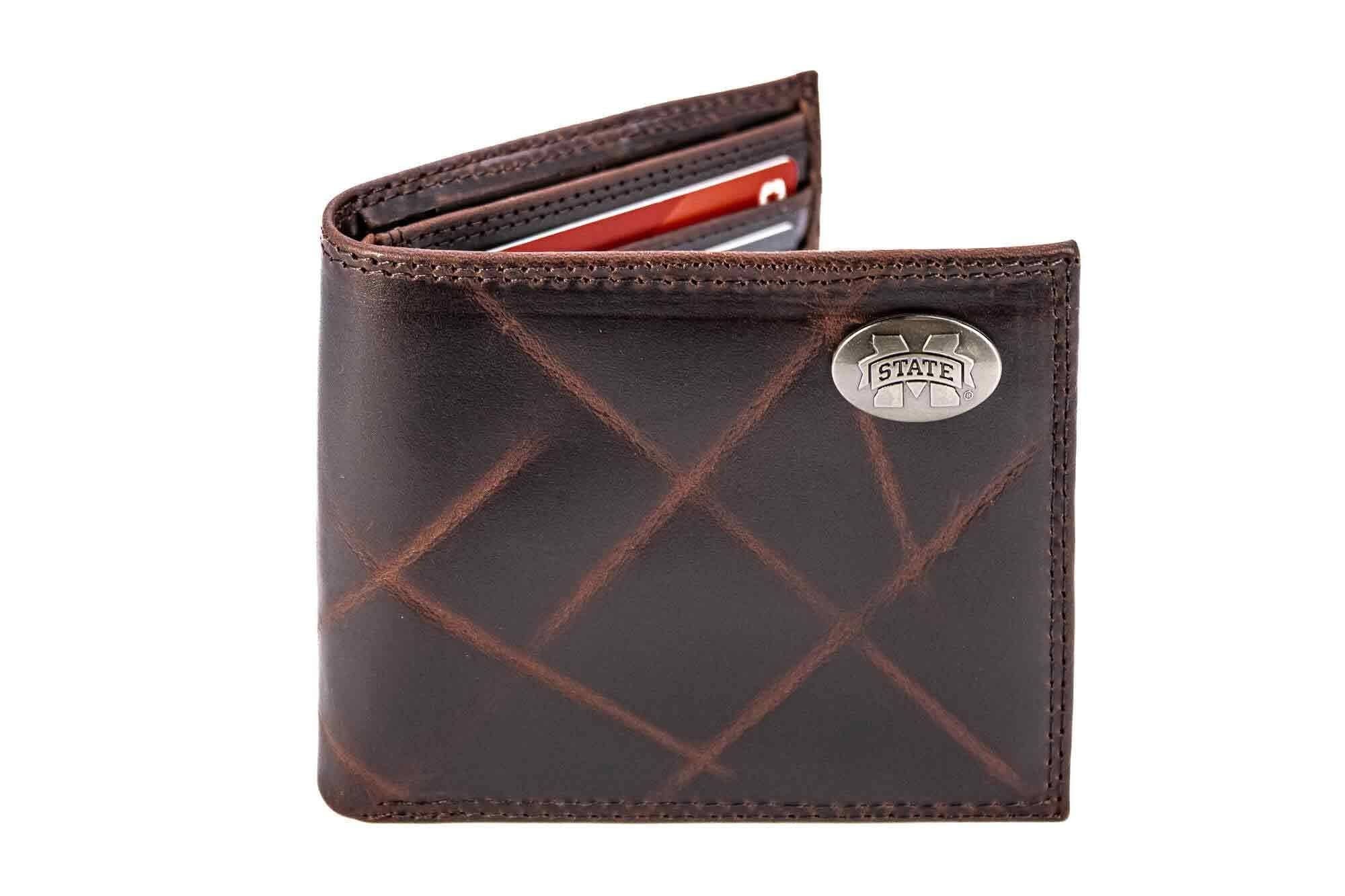 Mississippi State Bulldogs Men's Collegiate Bifold Leather Wallet.