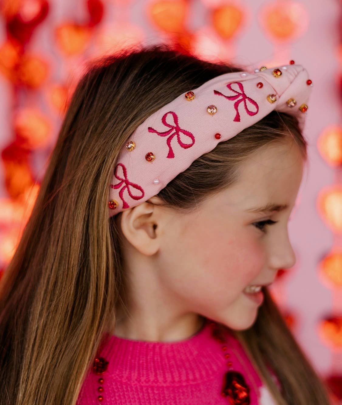  Kid and Tween Pink Bow Knotted Headband