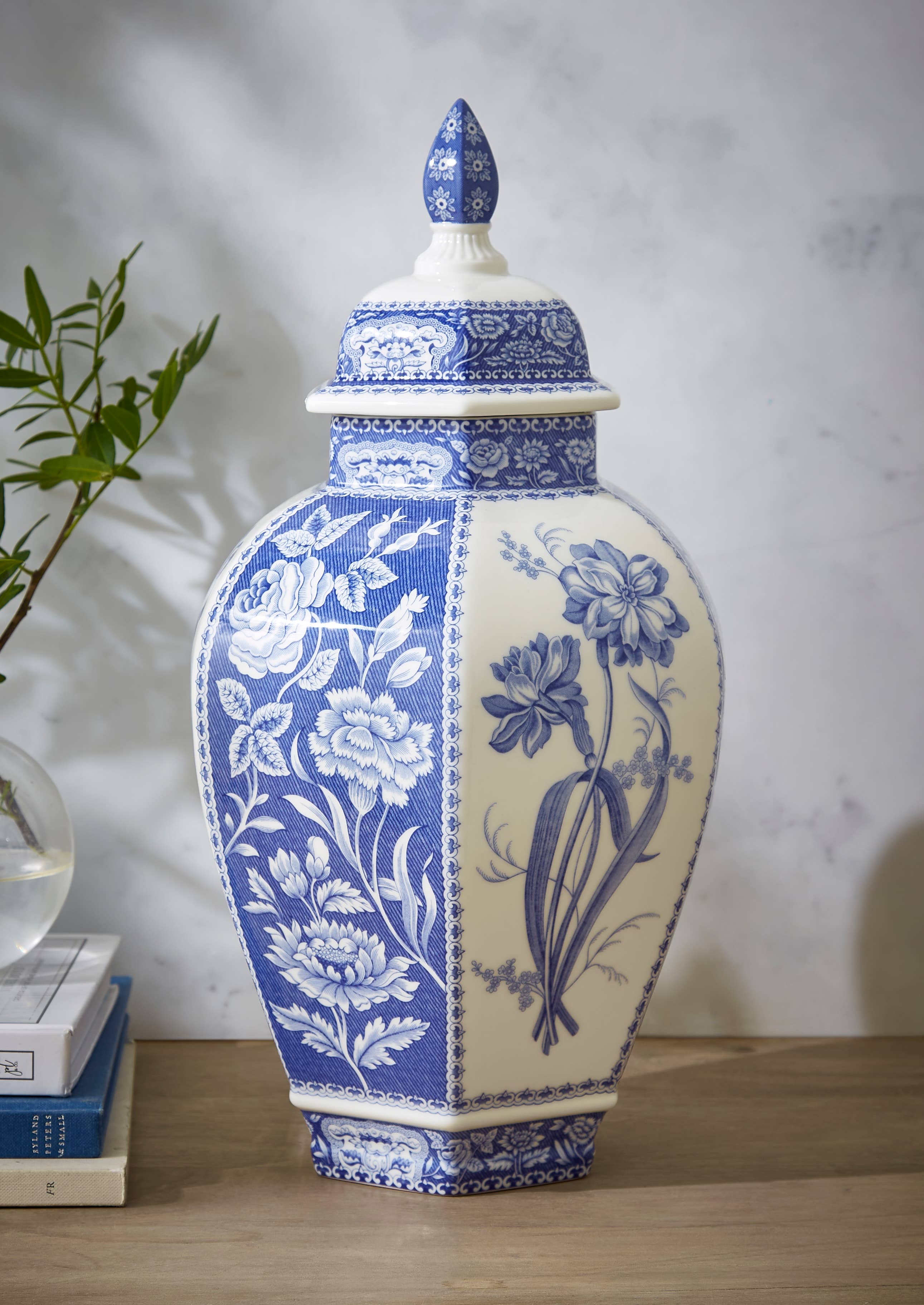 GINGER JAR 15.5" FLORAL