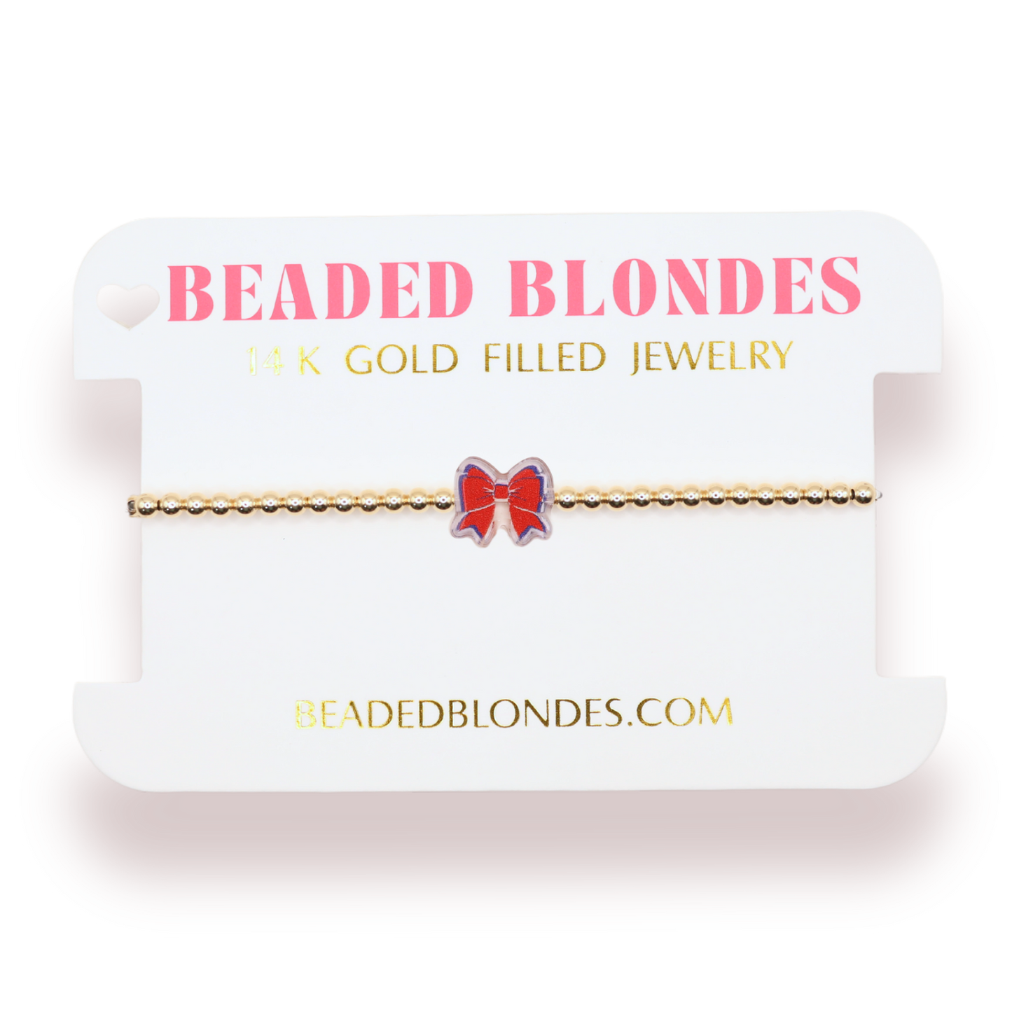 Red and Blue Bow Bracelet