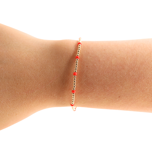 Bright Red Dainty Poppi Bracelet
