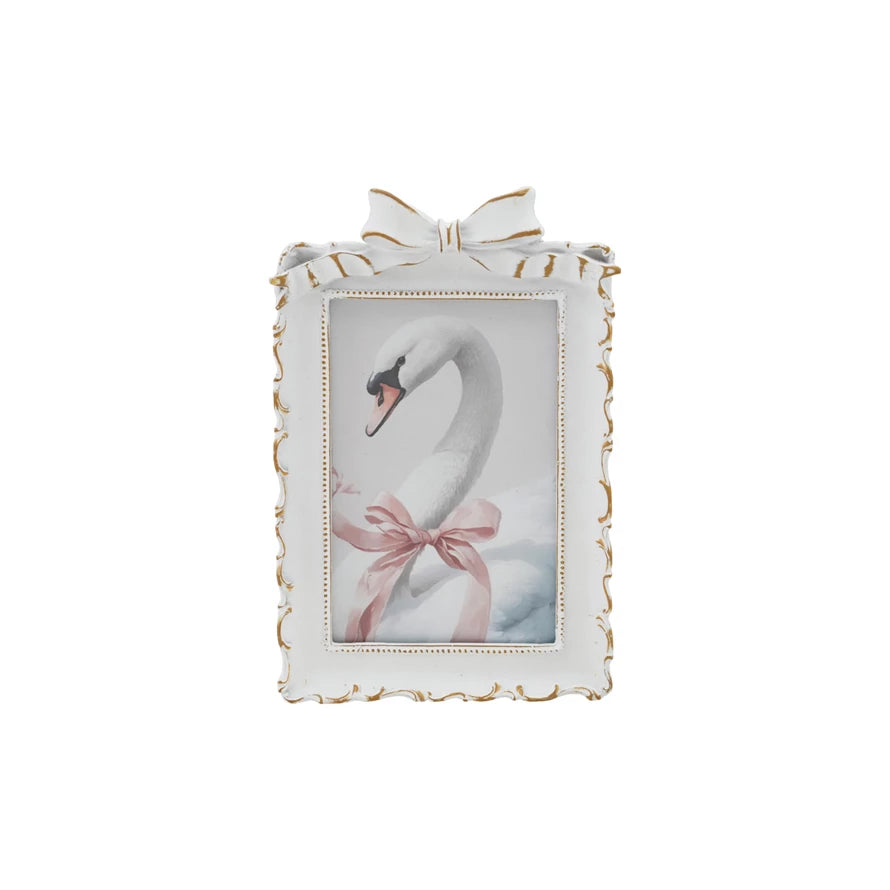 White Bow Photo Frame
